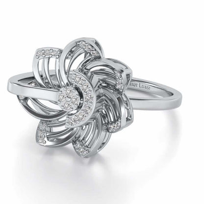 Spin Silver Ring - White Gold - Image 2