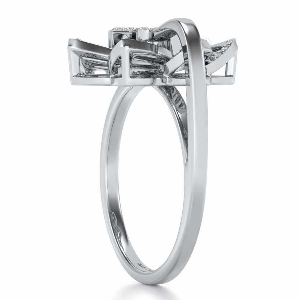 Spin Silver Ring - White Gold - Image 3