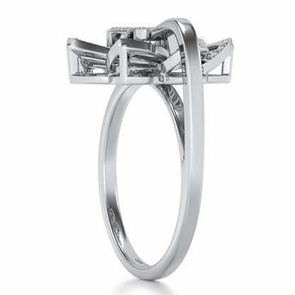 Spin Silver Ring - White Gold - Image 3