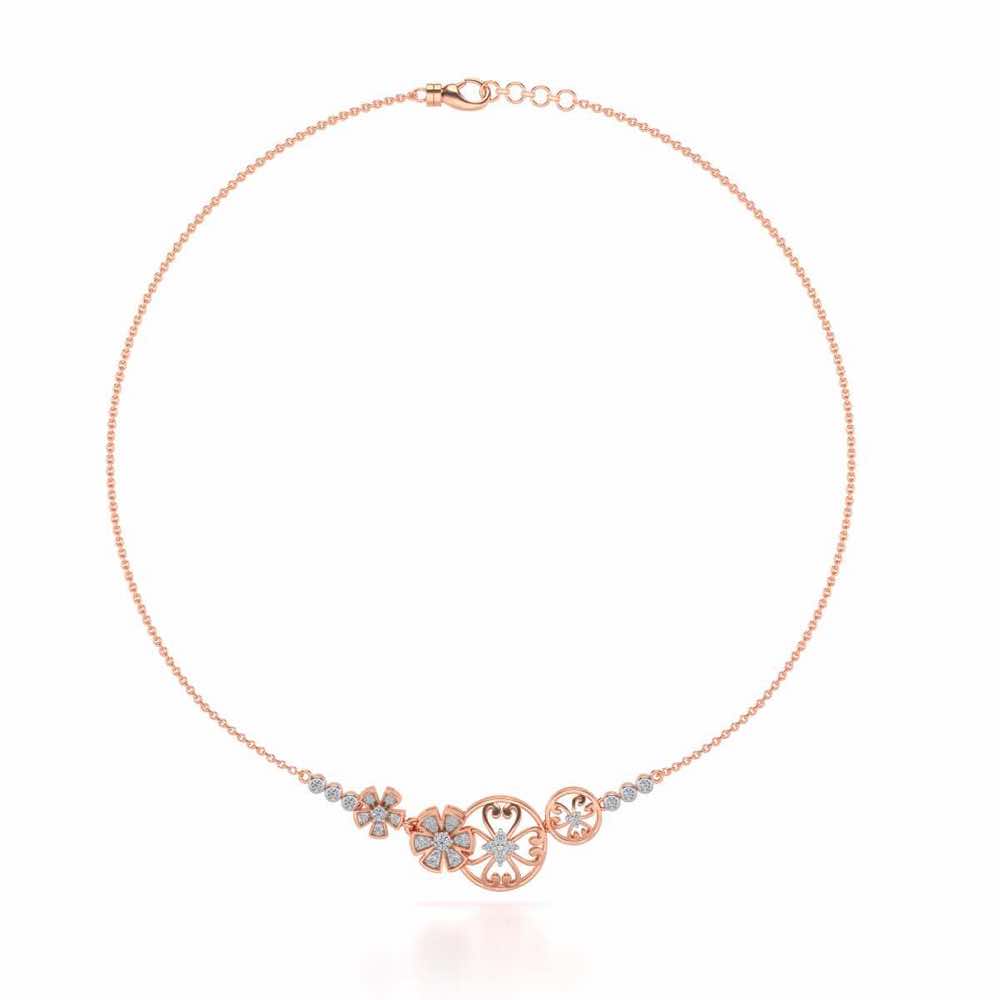 Spin Whirl Silver Necklace - Rose Gold - Image 3