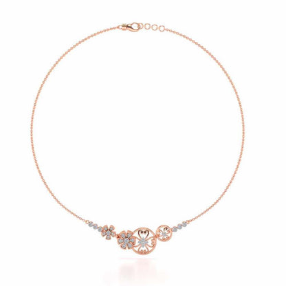 Spin Whirl Silver Necklace - Rose Gold - Image 3