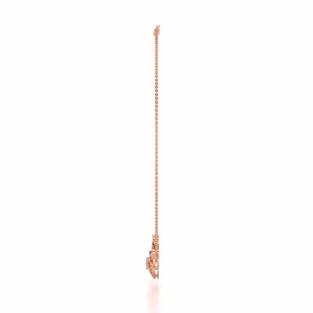 Spin Whirl Silver Necklace - Rose Gold - Image 4