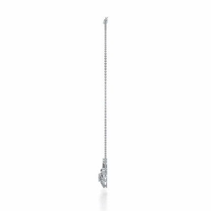 Spin Whirl Silver Necklace - White Gold - Image 4