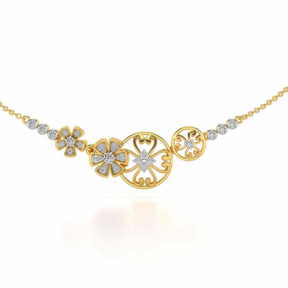 Spin Whirl Silver Necklace - Yellow Gold - Image 1