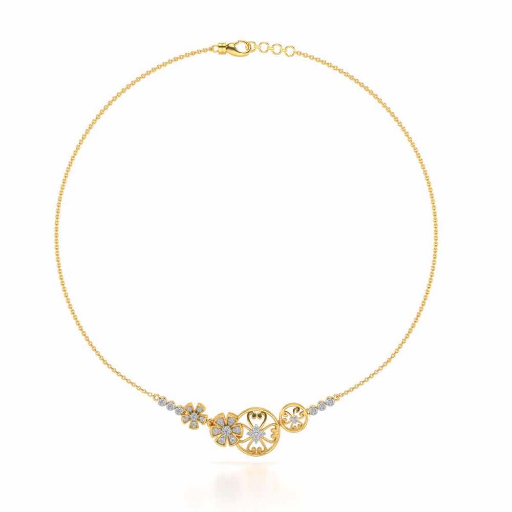 Spin Whirl Silver Necklace - Yellow Gold - Image 3