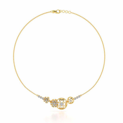 Spin Whirl Silver Necklace - Yellow Gold - Image 3