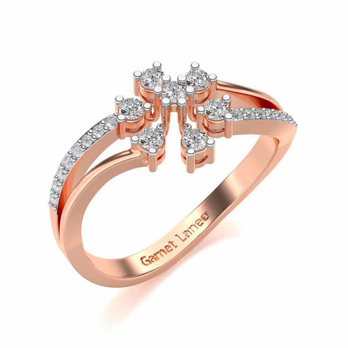 Spin the Shine Silver Ring - Rose Gold - Image 1