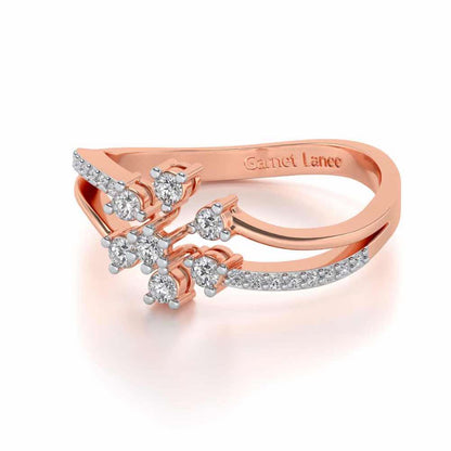 Spin the Shine Silver Ring - Rose Gold - Image 2