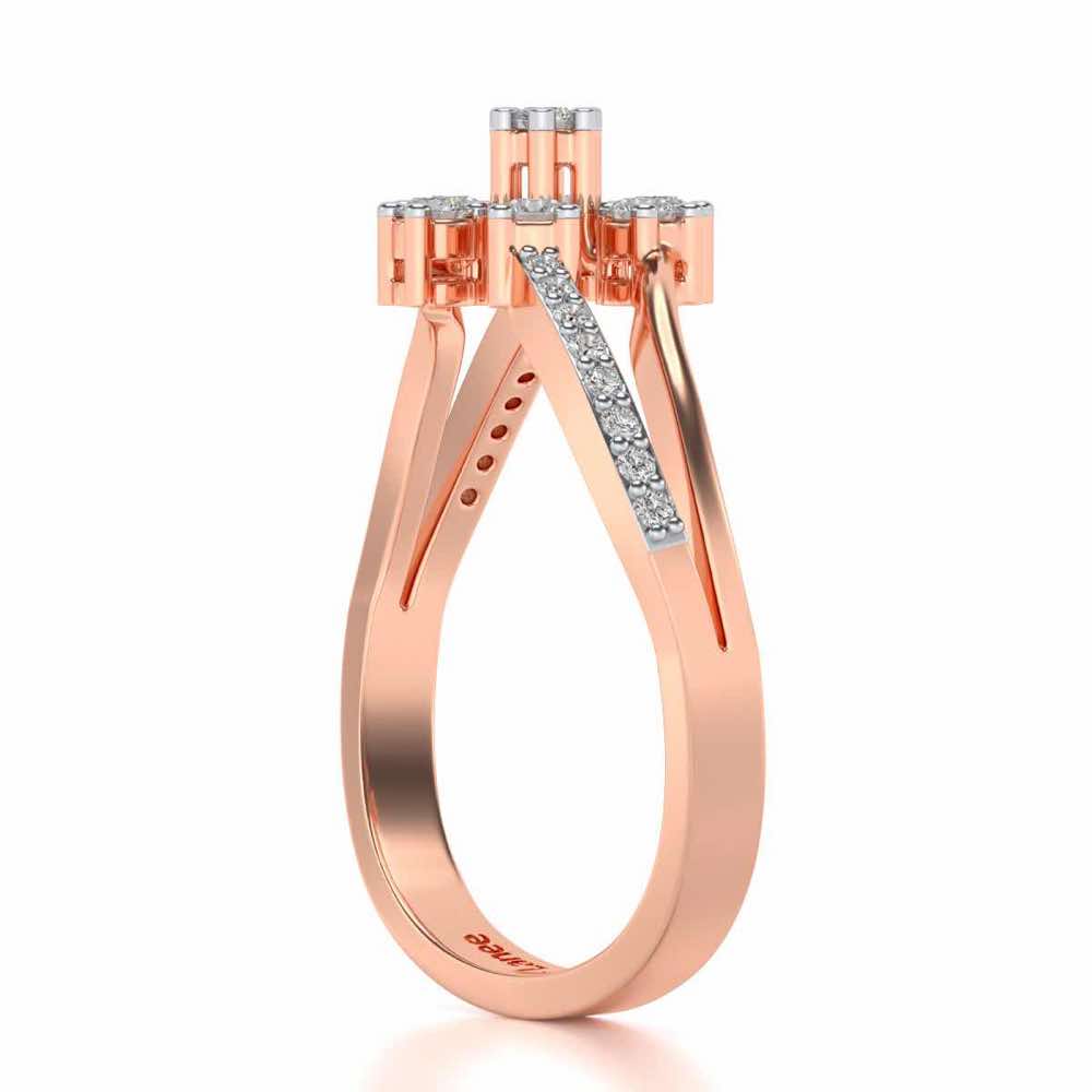 Spin the Shine Silver Ring - Rose Gold - Image 3