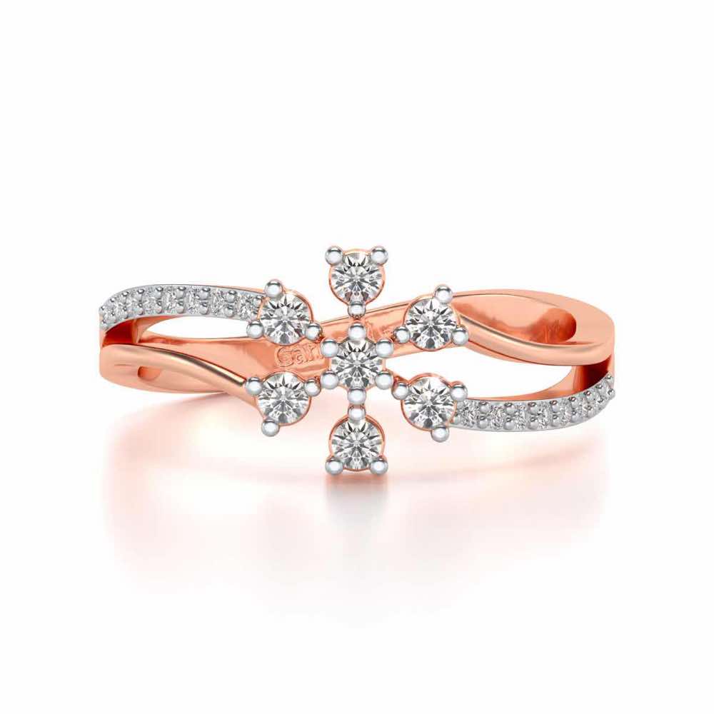 Spin the Shine Silver Ring - Rose Gold - Image 4