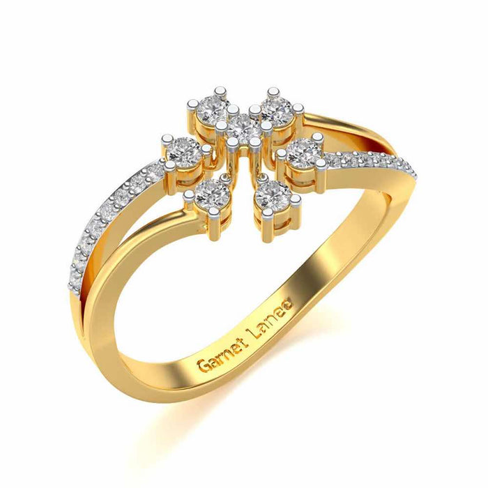 Spin the Shine Silver Ring - Yellow Gold - Image 1
