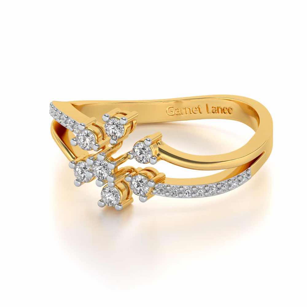 Spin the Shine Silver Ring - Yellow Gold - Image 2