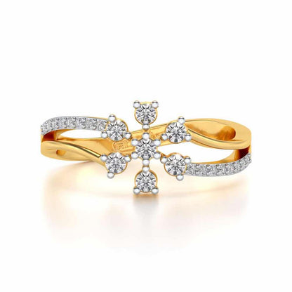 Spin the Shine Silver Ring - Yellow Gold - Image 4