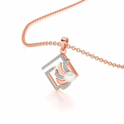 Spinguard Silver Pearl Pendant - Rose Gold - Image 1