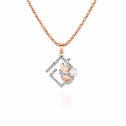 Spinguard Silver Pearl Pendant - Rose Gold - Image 2