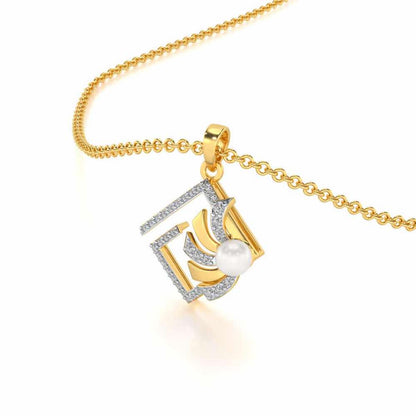 Spinguard Silver Pearl Pendant - Yellow Gold - Image 1