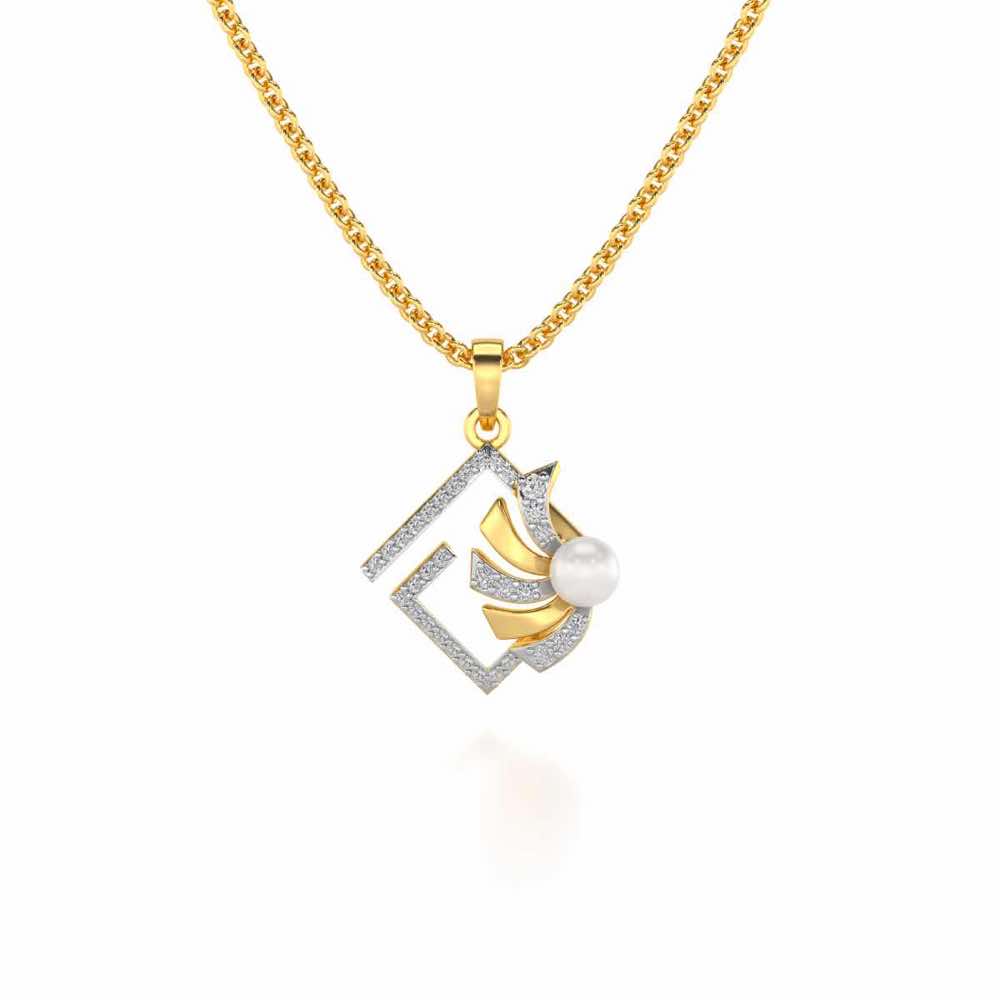 Spinguard Silver Pearl Pendant - Yellow Gold - Image 2