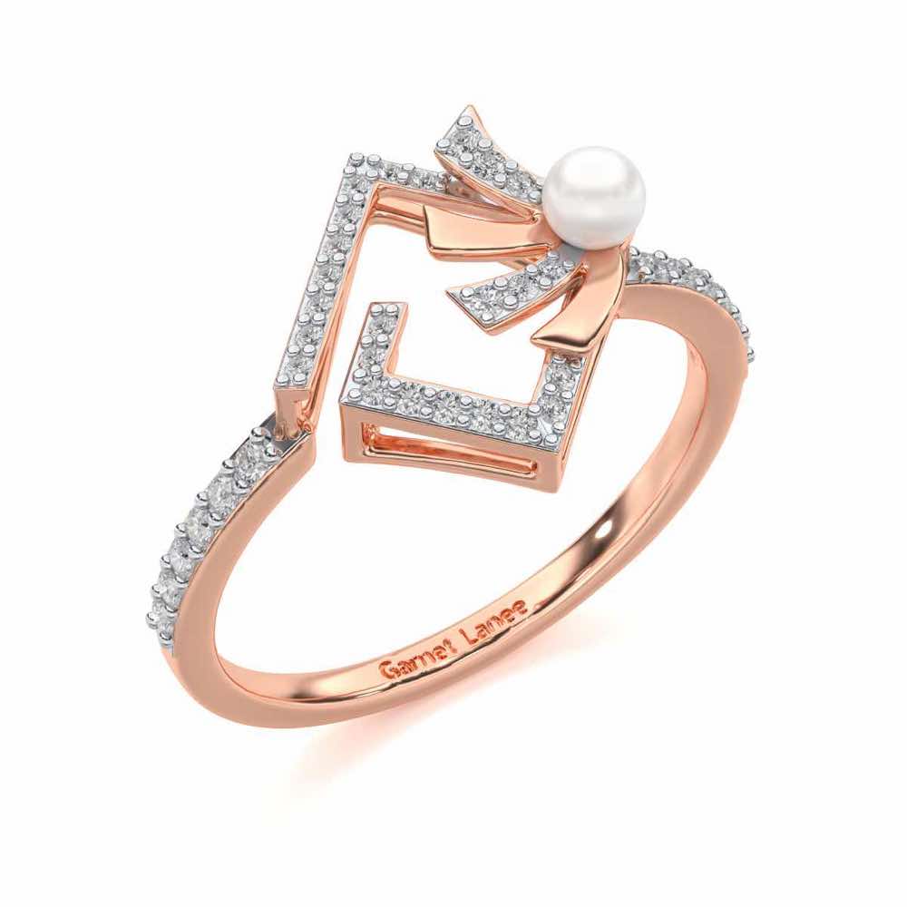 Spinguard Silver Pearl Ring - Rose Gold - Image 1