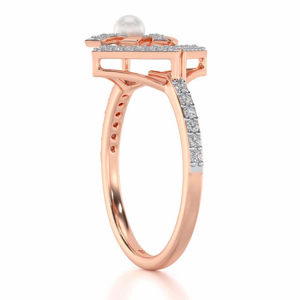 Spinguard Silver Pearl Ring - Rose Gold - Image 3