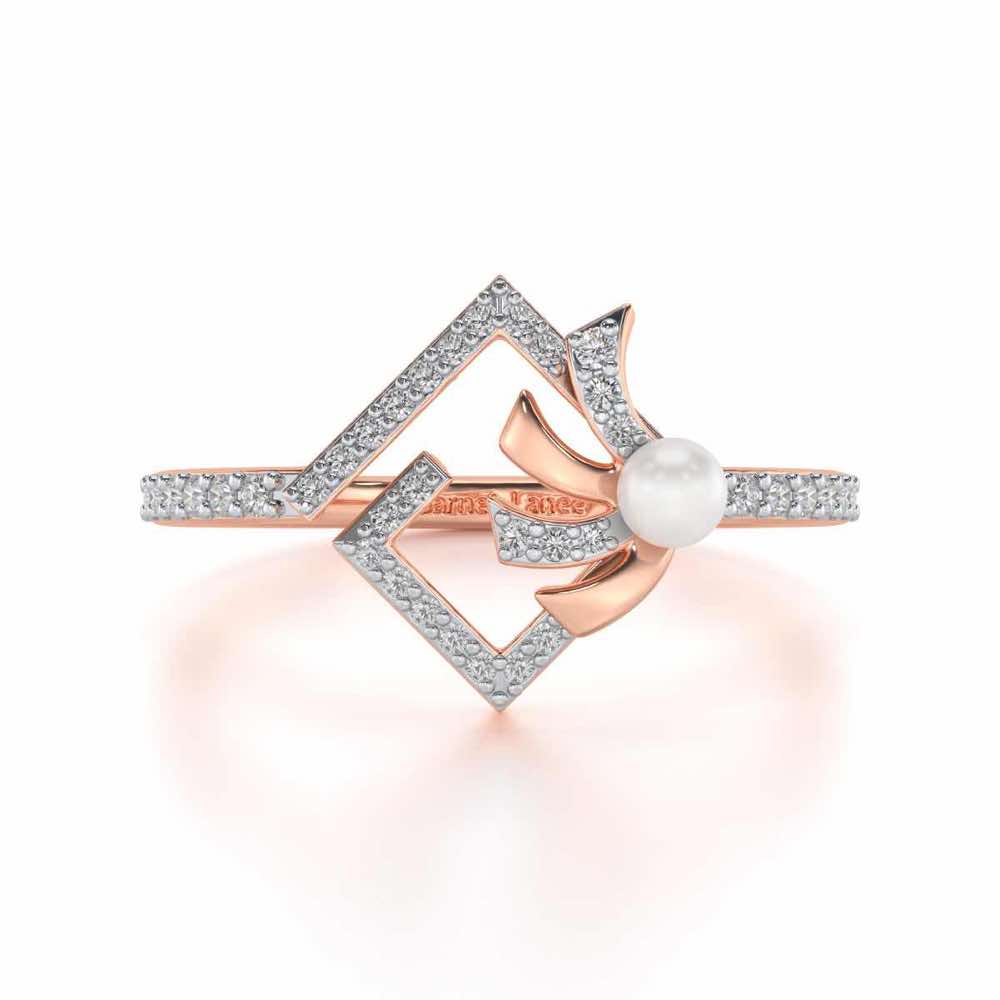Spinguard Silver Pearl Ring - Rose Gold - Image 4