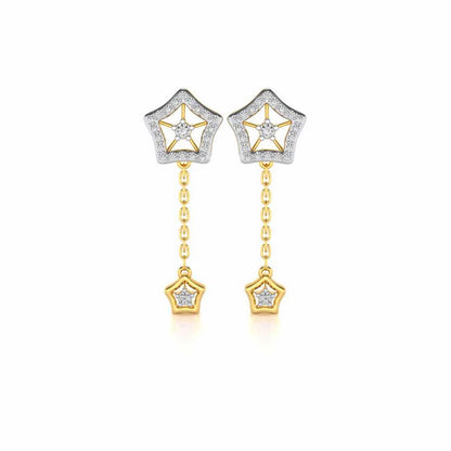 Spinner Flora Silver Earrings - Yellow Gold - Image 1