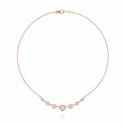 Spinner Flora Silver Necklace - Rose Gold - Image 3