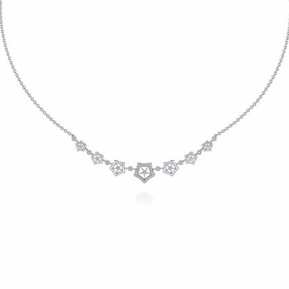 Spinner Flora Silver Necklace - White Gold - Image 2