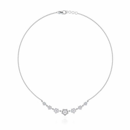 Spinner Flora Silver Necklace - White Gold - Image 3