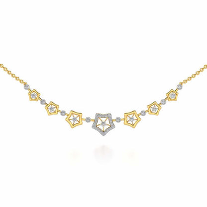 Spinner Flora Silver Necklace - Yellow Gold - Image 1