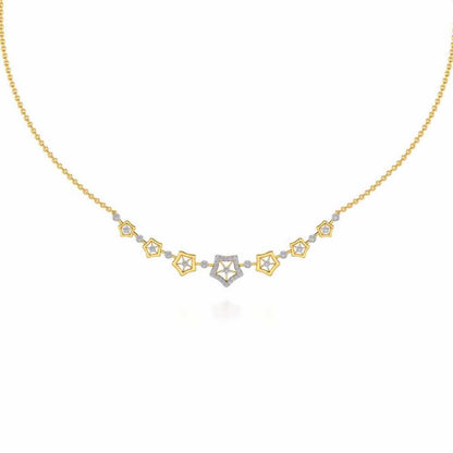 Spinner Flora Silver Necklace - Yellow Gold - Image 2