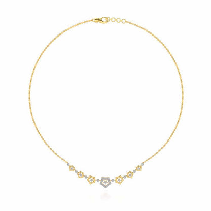 Spinner Flora Silver Necklace - Yellow Gold - Image 3