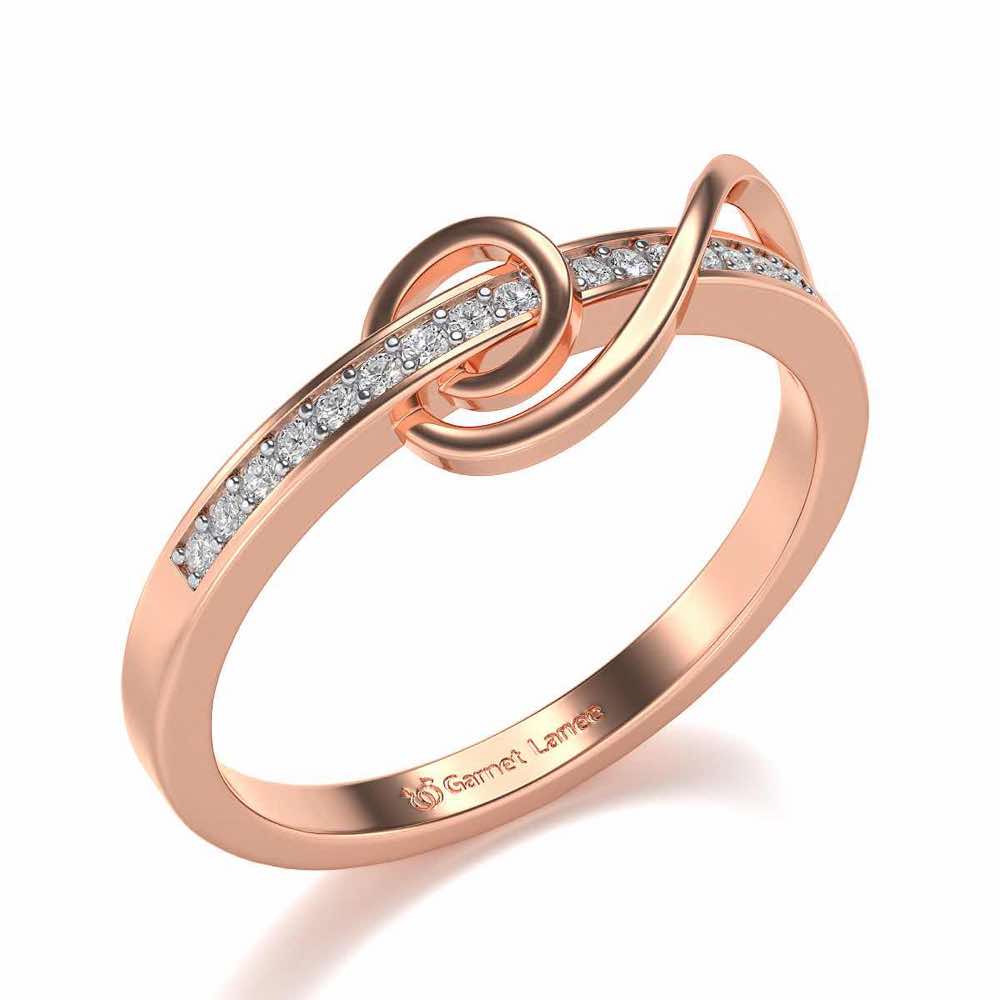 Spiralias Silver Ring - Rose Gold - Image 1