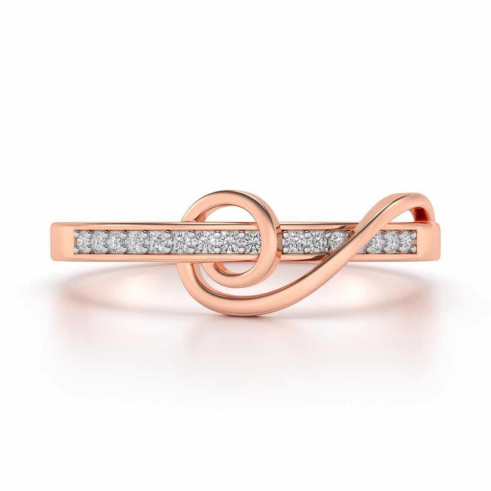 Spiralias Silver Ring - Rose Gold - Image 4