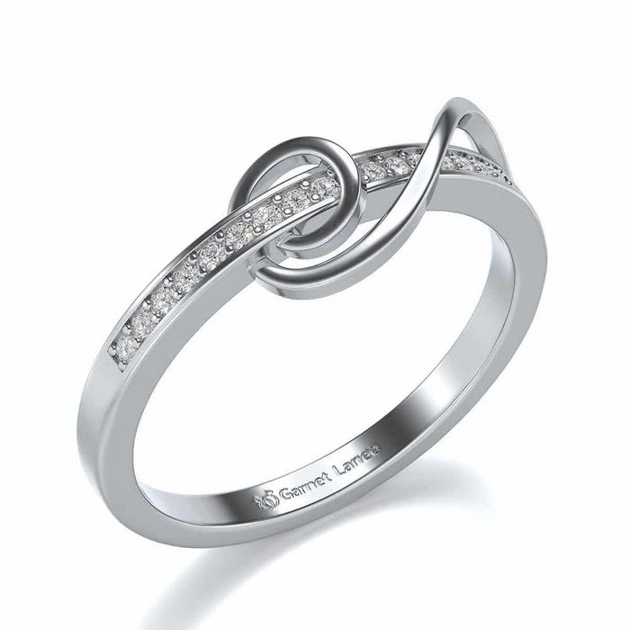 Spiralias Silver Ring - White Gold - Image 1