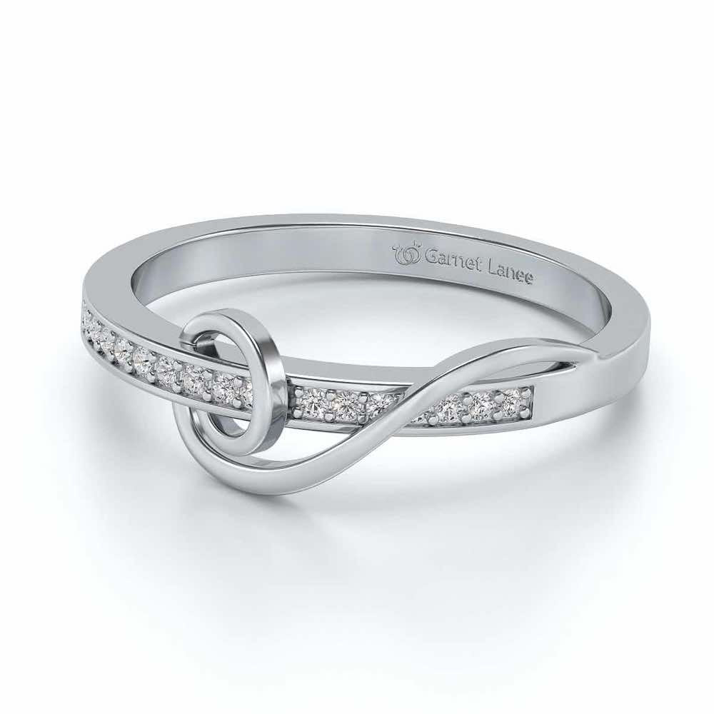 Spiralias Silver Ring - White Gold - Image 2
