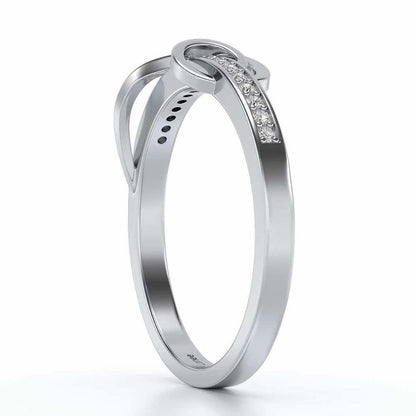 Spiralias Silver Ring - White Gold - Image 3