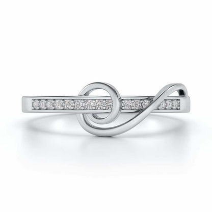 Spiralias Silver Ring - White Gold - Image 4