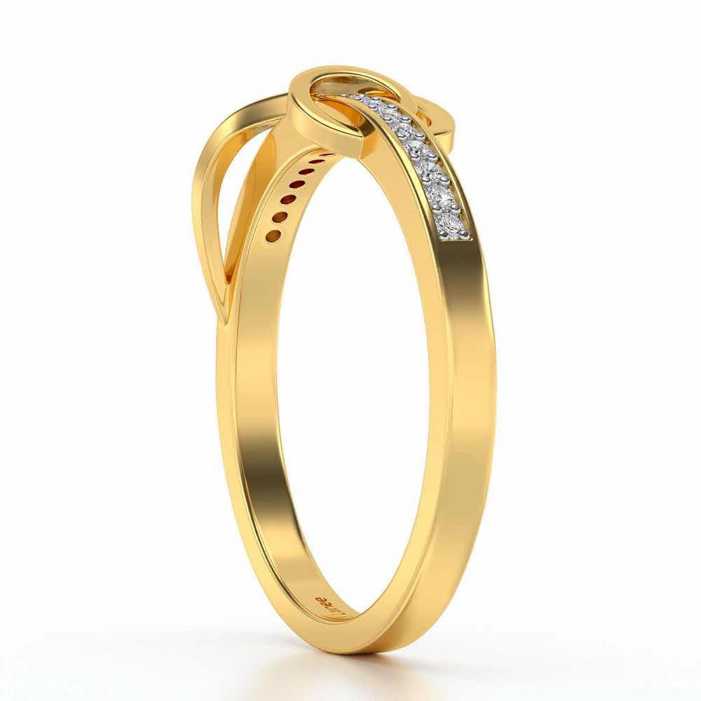 Spiralias Silver Ring - Yellow Gold - Image 3