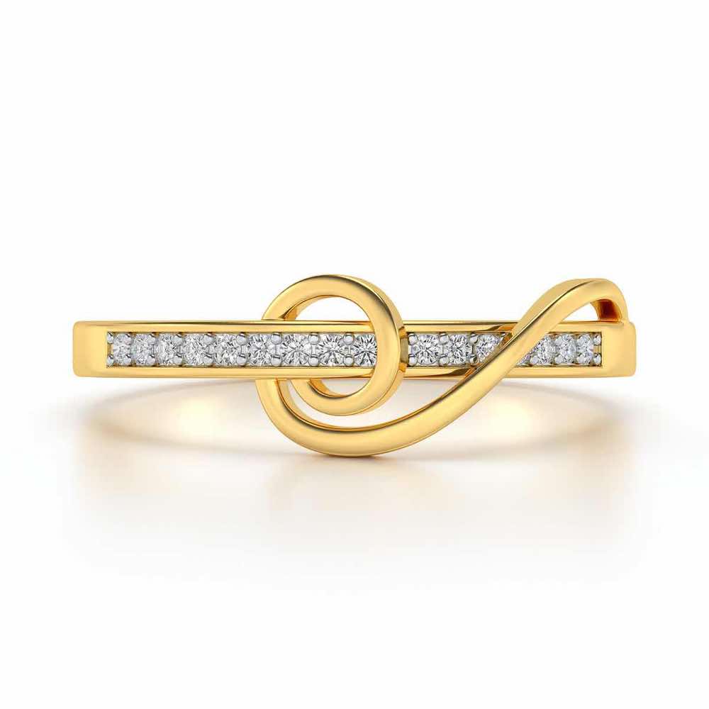 Spiralias Silver Ring - Yellow Gold - Image 4