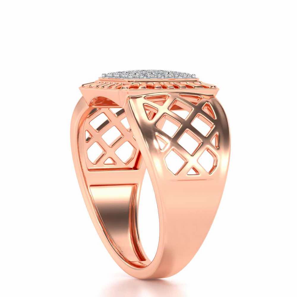 Spirited Silver Ring For Men - Rose Gold - Image 3
