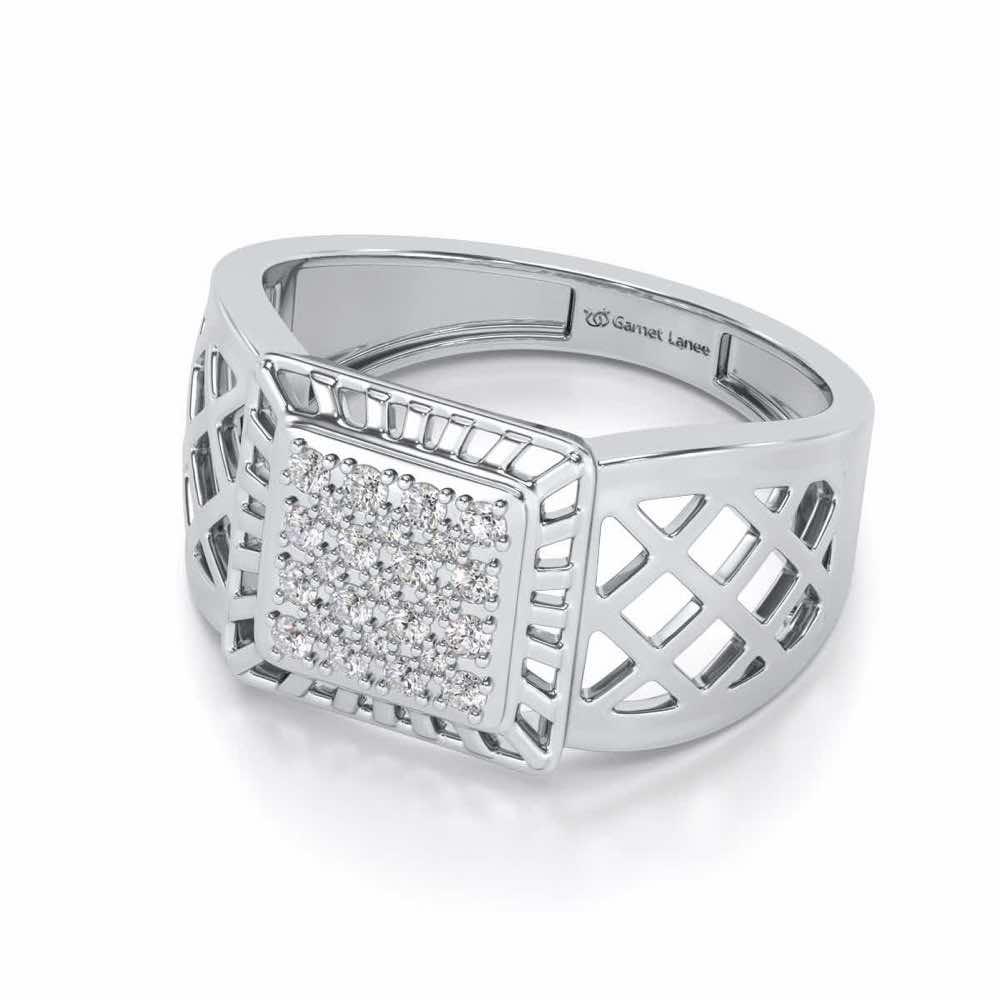 Spirited Silver Ring For Men - White Gold - Image 2