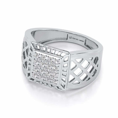 Spirited Silver Ring For Men - White Gold - Image 2
