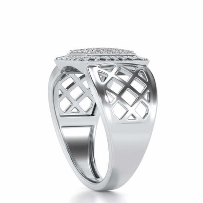 Spirited Silver Ring For Men - White Gold - Image 3