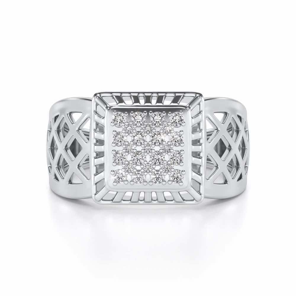 Spirited Silver Ring For Men - White Gold - Image 4