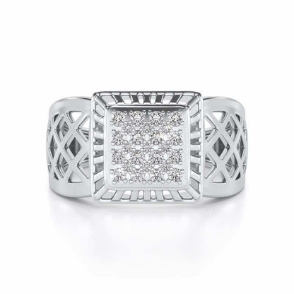 Spirited Silver Ring For Men - White Gold - Image 4