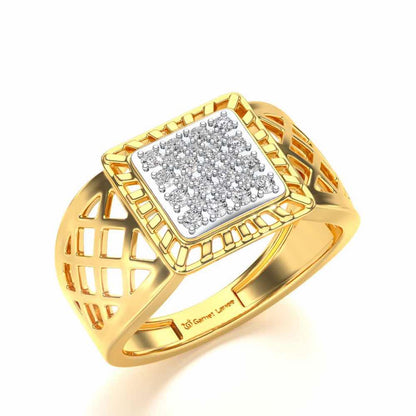 Spirited Silver Ring For Men - Yellow Gold - Image 1