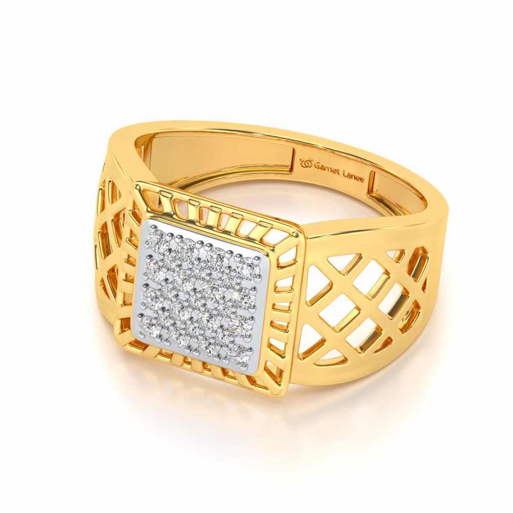 Spirited Silver Ring For Men - Yellow Gold - Image 2