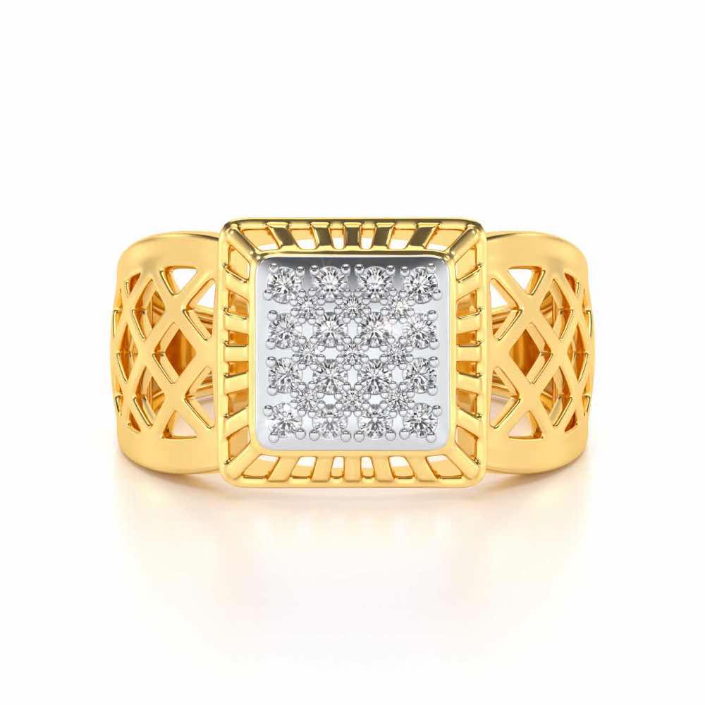 Spirited Silver Ring For Men - Yellow Gold - Image 4