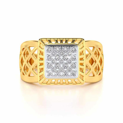 Spirited Silver Ring For Men - Yellow Gold - Image 4