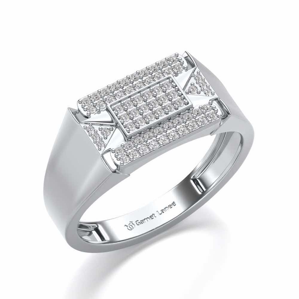Splediferous Silver Ring For Men - White Gold - Image 1